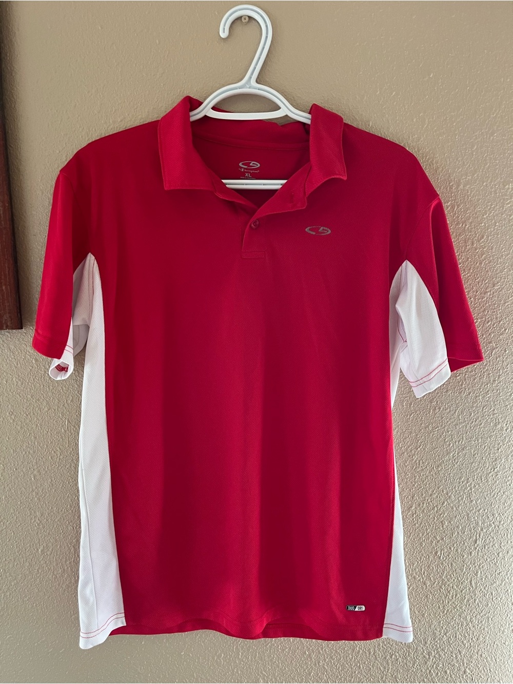 Boy’s Red and White Short Sleeve Polo Shirt
